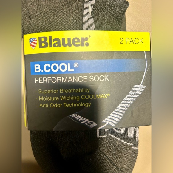 Blauer B. Cool Performance Socks size 7-10, black, 2 pack - Picture 2 of 5